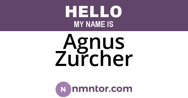 Agnus Zurcher