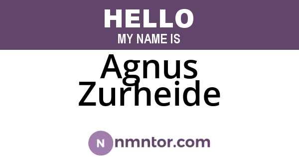 Agnus Zurheide