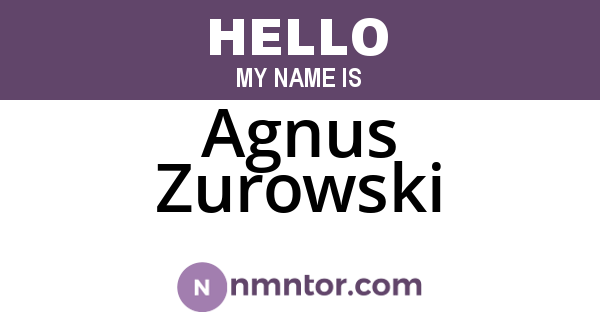 Agnus Zurowski