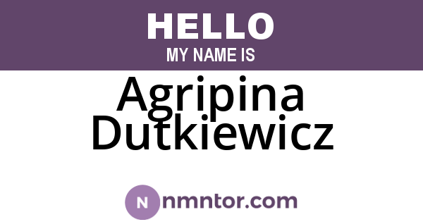Agripina Dutkiewicz