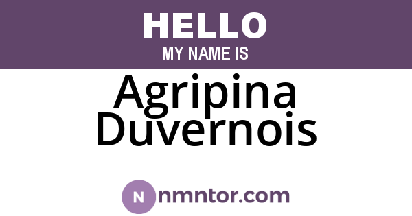 Agripina Duvernois