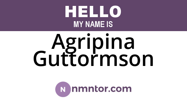 Agripina Guttormson