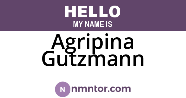 Agripina Gutzmann