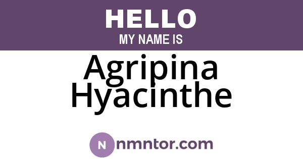 Agripina Hyacinthe