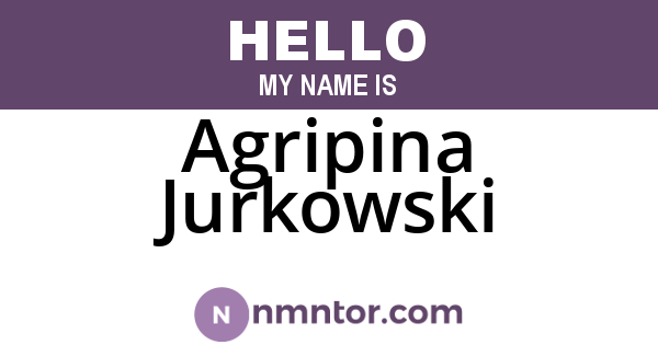 Agripina Jurkowski