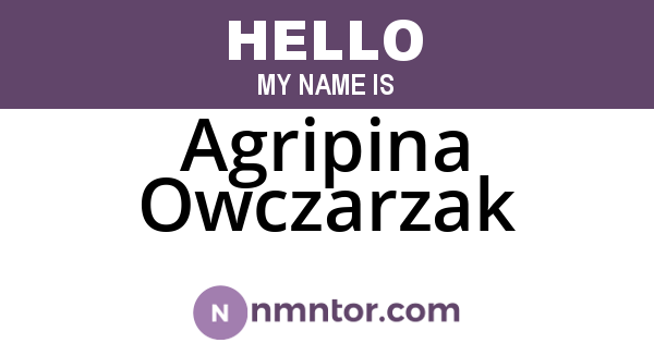 Agripina Owczarzak