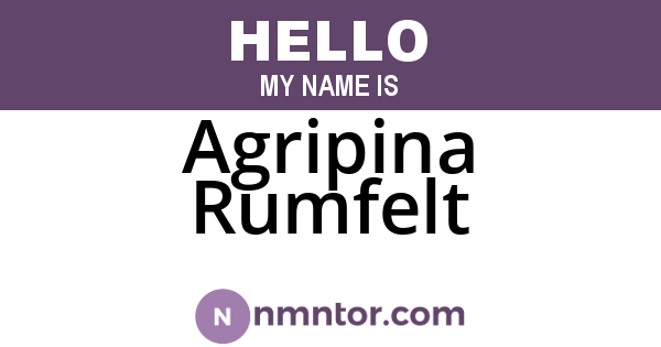 Agripina Rumfelt