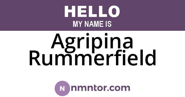 Agripina Rummerfield