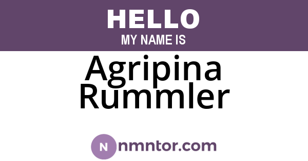 Agripina Rummler