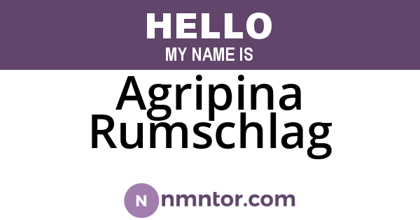 Agripina Rumschlag