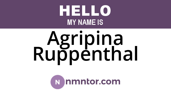 Agripina Ruppenthal