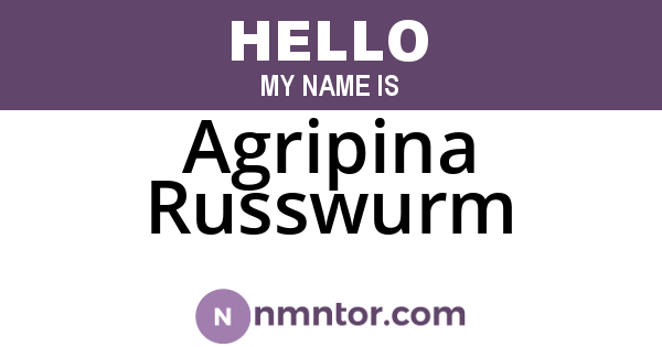 Agripina Russwurm