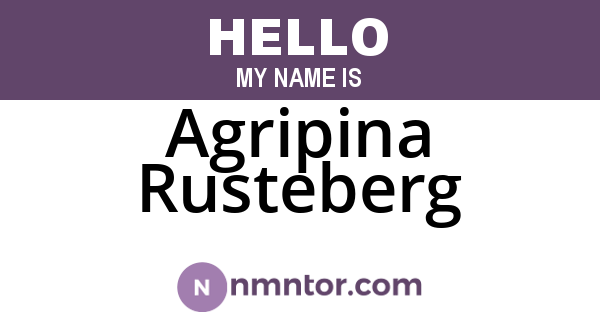 Agripina Rusteberg