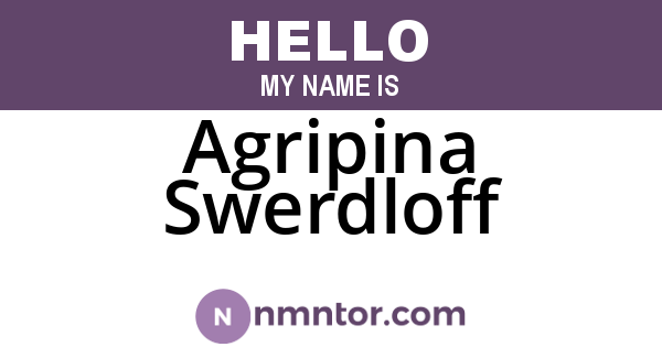 Agripina Swerdloff
