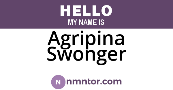 Agripina Swonger