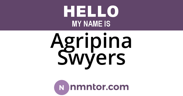 Agripina Swyers