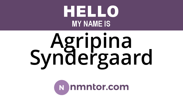 Agripina Syndergaard