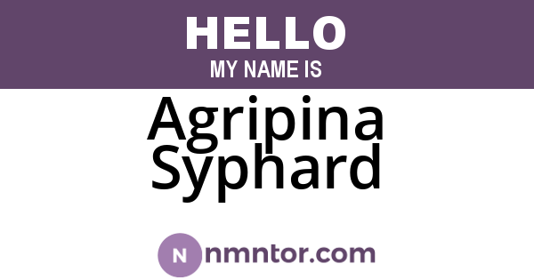 Agripina Syphard
