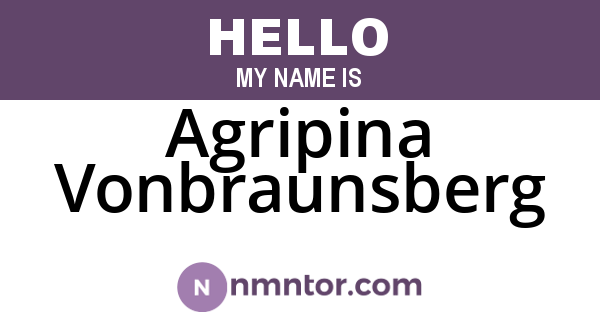 Agripina Vonbraunsberg