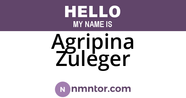 Agripina Zuleger