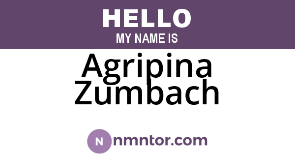 Agripina Zumbach