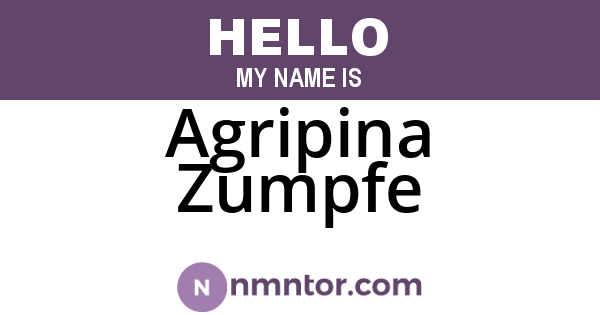 Agripina Zumpfe