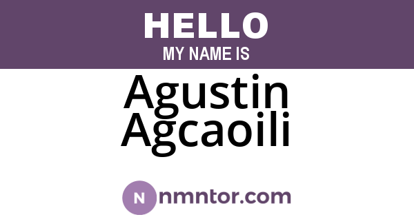 Agustin Agcaoili