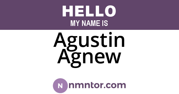 Agustin Agnew