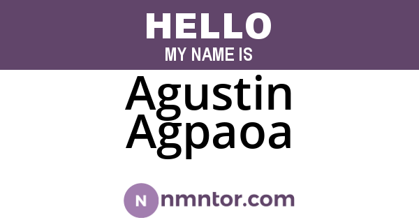 Agustin Agpaoa