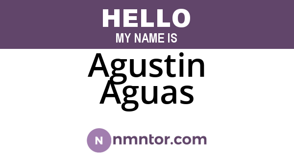 Agustin Aguas