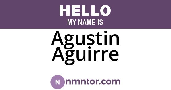 Agustin Aguirre
