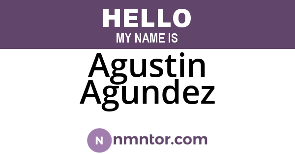 Agustin Agundez