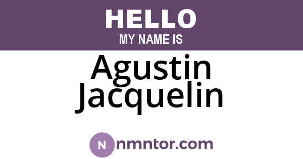 Agustin Jacquelin
