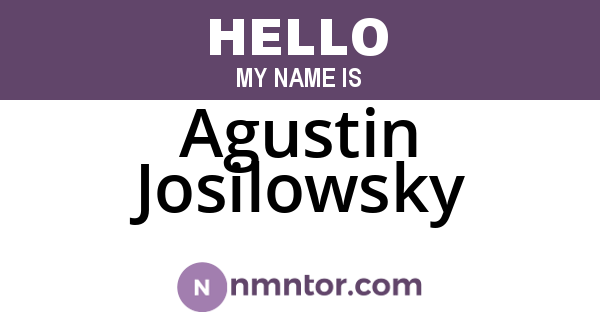 Agustin Josilowsky