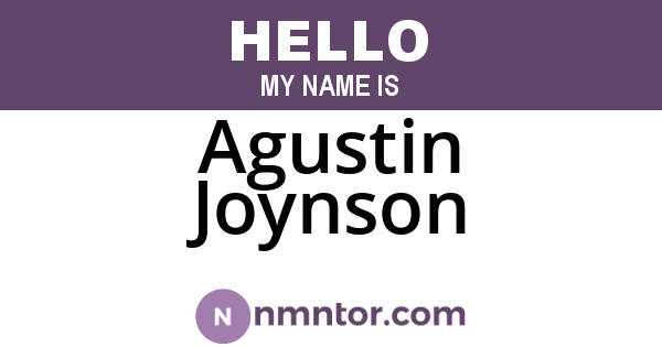 Agustin Joynson