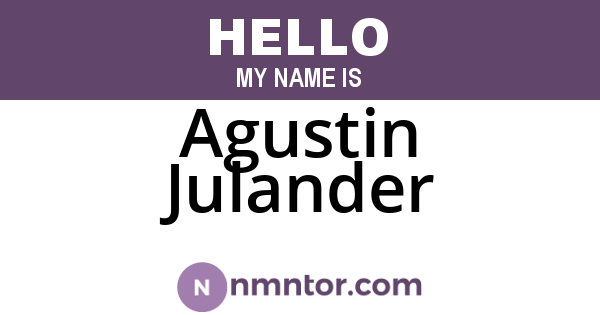 Agustin Julander