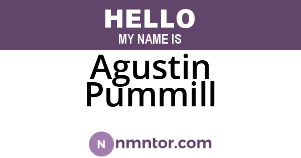 Agustin Pummill