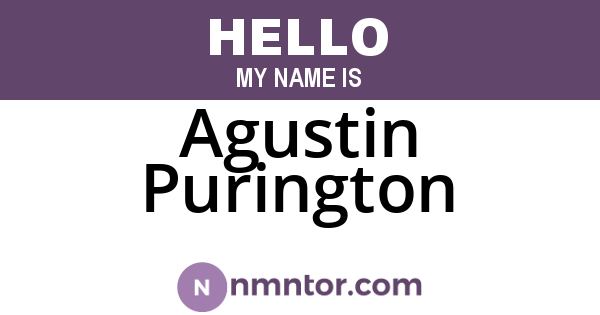 Agustin Purington