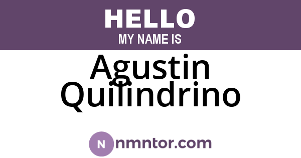 Agustin Quilindrino