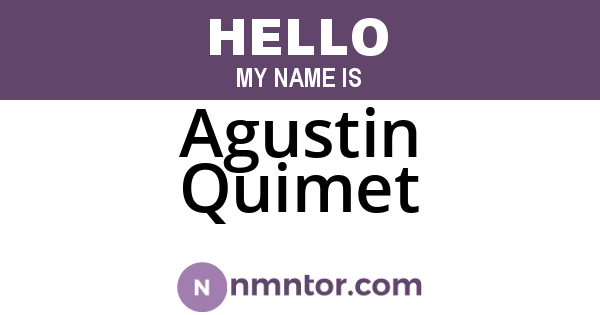 Agustin Quimet