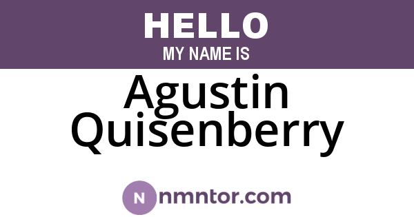 Agustin Quisenberry