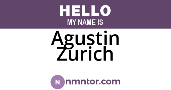 Agustin Zurich