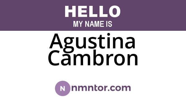 Agustina Cambron