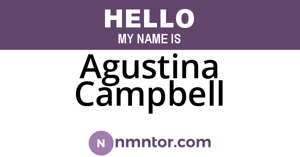 Agustina Campbell