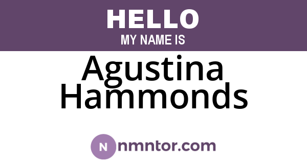 Agustina Hammonds