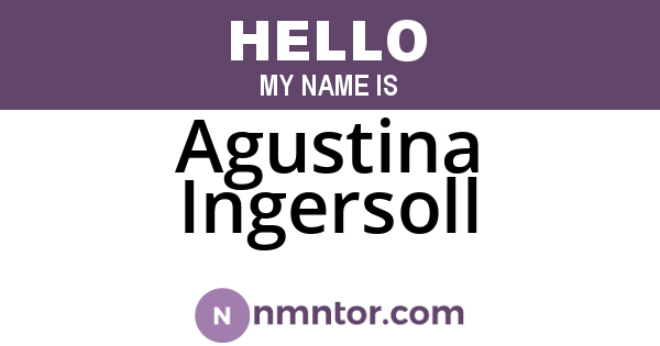 Agustina Ingersoll