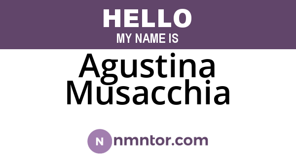 Agustina Musacchia