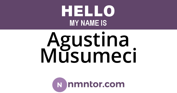 Agustina Musumeci