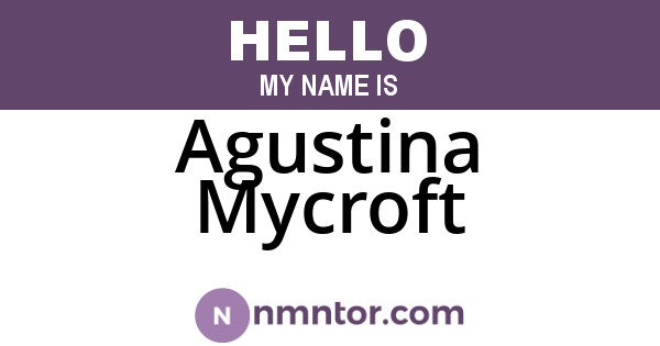 Agustina Mycroft