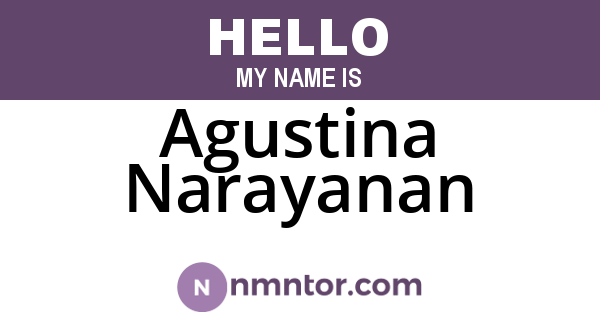 Agustina Narayanan